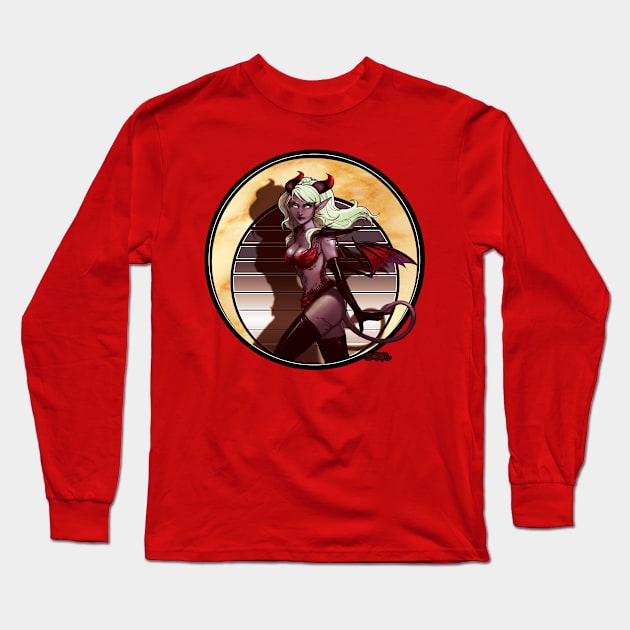 Art Nouveau Monster Girl Long Sleeve T-Shirt by Sabtastic